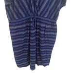 Ll bean v neck striped short sleeve dress draw string waste line size 2XL Blue Photo 4