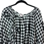Allison Daley NWTAllison Daley $69 Gingham Floral Blouse Balloon Sleeve Tie Top Plus Size 3X Photo 3