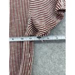 Caution to the Wind Women's faux wrap blouse Red White Striped Large Photo 3