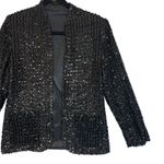 Sparkle & Shine Black Sequin Blazer Jacket Womens Evening Party Glam Size medium Photo 3