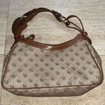 Dooney & Bourke Vintage Dooney Bourke Brown Signature‎ Canvas Leather Bucket Satchel Handbag Photo 0