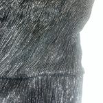 Halston Heritage  Metallic Knit Halter Tie Back Dress Black Silver 12 Photo 11