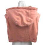 Ivy Park  Pink Sleeveless Embossed Logo Hooded Sweatshirt Boxy Cropped Tank Top M Photo 1