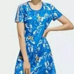 Adidas NWT  X FARM RIO PRINT DRESS Blue Photo 2