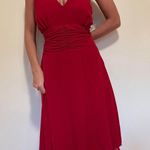 Vintage red midi halter dress Size M Photo 0