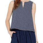 Madewell  Blue & White Women’s Daisy Dot Sleeveless Top Photo 0