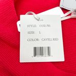 LIV Milano Womens Sweater L Cavell Rhinestone Heart Cutout Party Glam Holiday Red Size L Photo 7