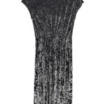 Urban Outfitters Women S Gray Silver Crushed Velvet Jumpsuit Wide Leg V Neck Photo 5