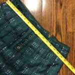 Tory Burch Green Black Plaid Silk Skirt with Pleated Hem Hidden Zipper Sz 4 Photo 6