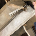 Chloé CHLOE Eclipse Oversized Ivory Silver Gold Tote Shoulder Bag Exterior Zip Pockets Photo 4