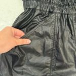 Free People New Black At First Sight Faux Leather High Waist Shorts Size Small Photo 2