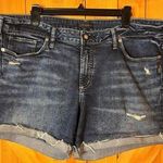 Silver Jeans Silver Suki Shorts Plus Size 18 Cutoff Jean Denim Distressed Cuffed Stretch 5" ( Photo 0