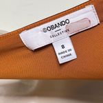 Obando One Shoulder Maxi Gown Dress in Burnt Orange crepe sz 8 Photo 2