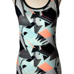 Sweaty Betty Tank Top Women Small Blue Black Ipanema Print Athletic Athleisure Photo 0