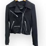 VICI  Black Faux Suede Zipper grunge rocker Jacket Photo 2