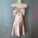 Princess Polly  strapless pink mini silky dress twisted bus woman’s size 4 Photo 2