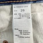 Moussy Vintage Velma Jeans Tapered Distressed Dark Wash Blue Denim Women's 26 Photo 5