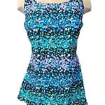 Delta Burke Sarong Front Swimsuit Swim Dress Swimdress Colorful Polkadot 24W New Blue Photo 0