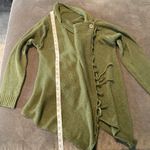 Women’s Casual Green Knitted Sweater Wrap Around Design with Tassels Size S NWOT Green Photo 8