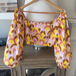 Cara Cara Pink Geometric Print Crop Top Size Small Photo 0