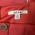 Miami  Women's M Rust Square Neck Button Front Fit & Flare Dress Softcore Chic Photo 4