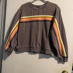 Rip Curl  Women's Charcoal Sweater with Colorful Stripes Photo 1