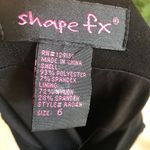 Shape Fx  Snap Side Slit Black Fitted Dress Women's Size 6 Photo 6
