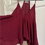 Urban Outfitters Burgundy  flowy top Photo 3