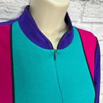 Vassarette Vintage  Fleece 1/2 Zip Robe Nightgown House Coat Size L Purple Color Photo 4