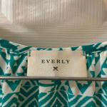 Everly  Green/Teal Print Scoop Neck 3/4 Sleeve Blouse M Photo 1