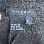 Sandro Women's 100% Boiled Wool Dark Green Grey Coat Size PL Photo 5
