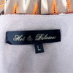 Hot & Delicious  Brown & Orange Crochet Knit Sleeveless Skater Dress Size Large Photo 4