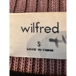 Wilfred S Brown long sleeve knit scalloped hem crop top stretch fitted Photo 6