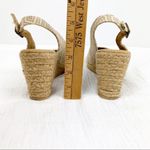 G.H. Bass Edie Sling Back Espadrille Wedges Tan Cream 8.5 Photo 4