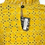 Scotch & Soda Yellow Eyelet Exaggerated Ruffle Top Size M Euro Summer Vibe! Photo 7