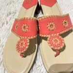 Apostrophe  Women’s Jaclyn Thong Sandals Coral Genuine Leather size 7 Photo 5