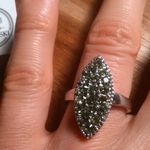Peridot Color Swarovski Crystal Stainless Steel Celestial Fern Ring (Size 7) Photo 8