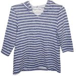 Organic Rags French terry Heather Blue striped hoodie size XS Photo 7