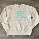 SoCal Pullover Treat People with Kindness Print Cream Sz M NEW Yellow Size M Photo 0