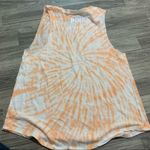 PINK - Victoria's Secret Victoria’s Secret PINK Cream Orange White Tye Dye Tank Top Photo 3