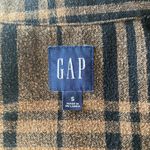 Gap women's size small brown and black collared long sleeve flannel shirt jacket Photo 8