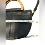 Rachel Roy  Black Crossbody Leather Magnetic Snap Wood Handle bag Photo 2