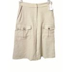 Eleventy Platinum Beige Linen Pleated Knee Length A Photo 1