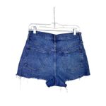 Madewell ‎ The Perfect Jean Short Size 27 High Rise Raw Hem Cut Off Blue Denim Photo 1