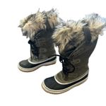 Sorel Joan of Arctic Waterproof Winter Boots Green Faux Fur Trim Size 6 Photo 4