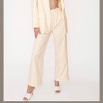 Bardot HAMPTON TUCK FRONT PANT IN SOFT YELLOW SZ S. Photo 4