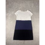 boden colorblock t shirt dress‎ white black navy size 8 cotton Photo 2
