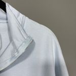 Refuge  Athletics Women's Pale Blue Crop 3/4 Zip Sweatshirt - Small - Athleisure Photo 1