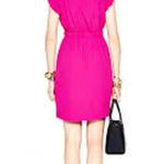 Kate Spade  Fluid Crepe Frill Dress Bright Pink Size 0 Photo 1