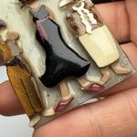 Various Figures Signed People Pins By Lucinda Brooch Pin Lot Of 3 Photo 12